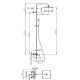 Душевая система Bossini Cosmo L10403.1.030 с термостатом Хром