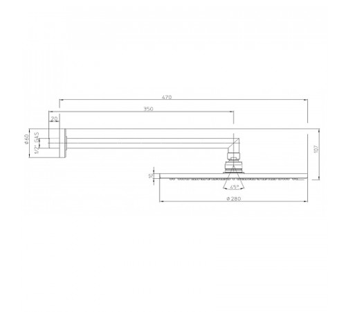 Верхний душ Bossini Cosmo H70596H.030 Хром