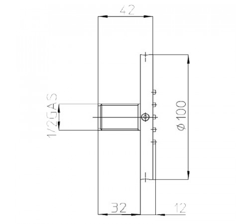 Боковая форсунка Bossini Tondo Flat I00175.073 Черная матовая