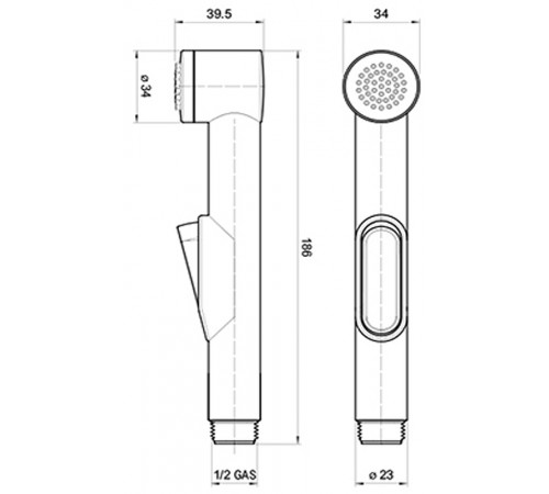 Гигиенический душ со смесителем Bossini Macan E37032B.030 Хром