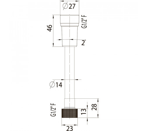 Душевой шланг Bossini Cromolux New A00258C.073 Черный матовый