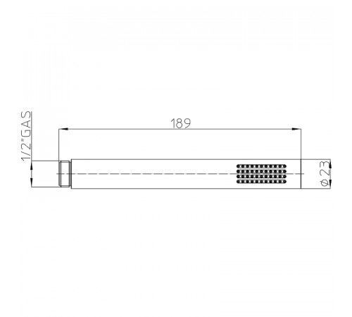 Ручной душ Bossini Slim Rain B00253.073 Черный матовый