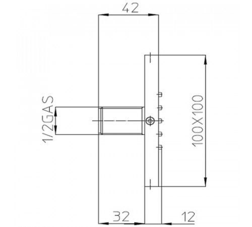 Боковая форсунка Bossini Cubic Flat I00176.073 Черный матовый