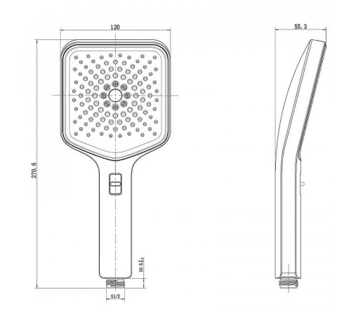 Ручной душ Vincea Inspire VSHN-3I4HMB Черный матовый