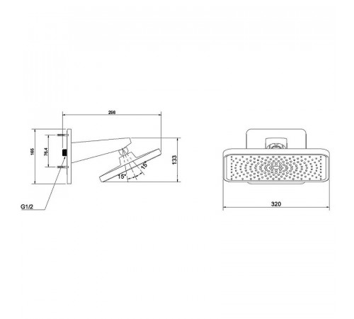 Верхний душ Vincea Inspire VSHD-3I4CMB Черный матовый