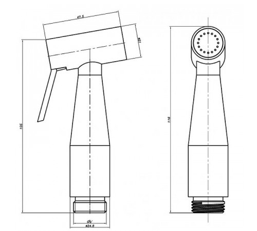 Гигиенический душ Aquanet Passion AF300-83B 261833 Черный матовый