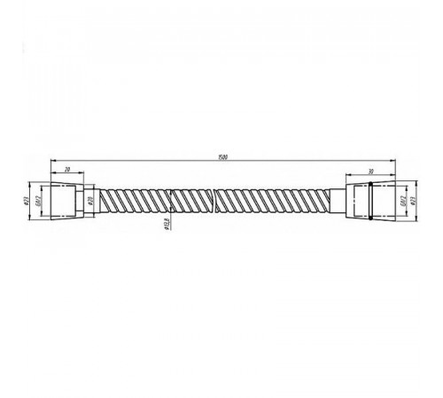 Душевой шланг Aquanet Steel AF210-97S 245420 Сатин