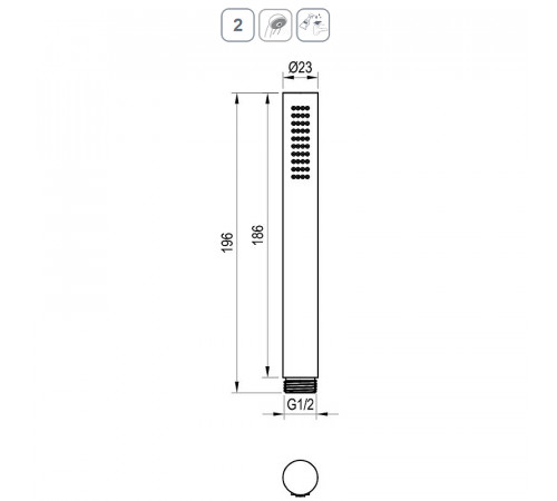 Ручной душ Ravak 951.20GB X07P694 Графит