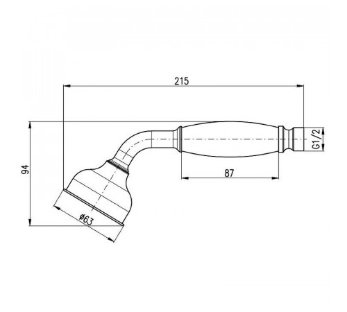 Ручной душ Rav Slezak KS0017Z Золото