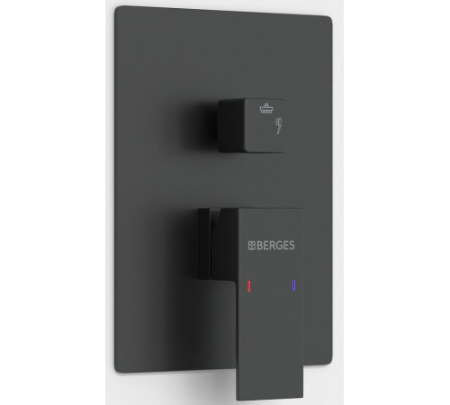 Душевая система Berges Ventas 2S Black 073002 Черная матовая