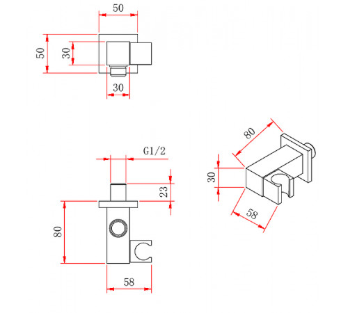 Душевая система Berges Nardis 2S Black 071002 Черная матовая