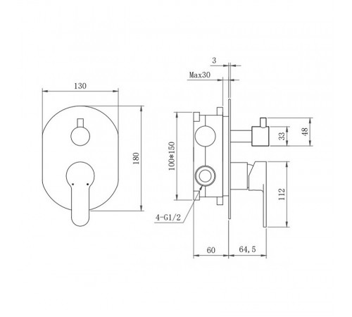 Душевая система Berges Nardis 3R 071013 Хром