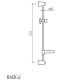 Душевая штанга Ростовская Мануфактура Сантехники RACK-2 Хром