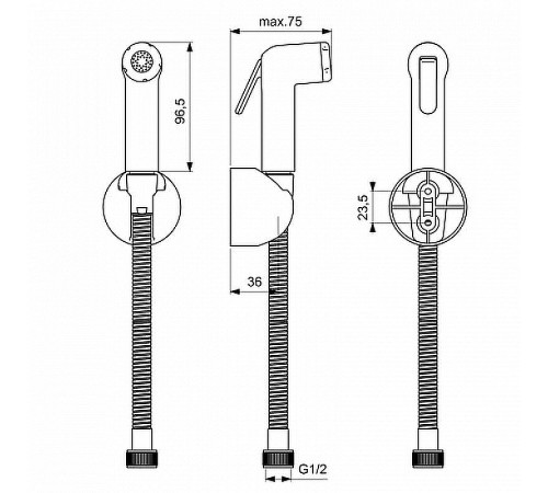 Гигиенический душ Ideal Standard Ideal Spray B0595AC Белый матовый Хром