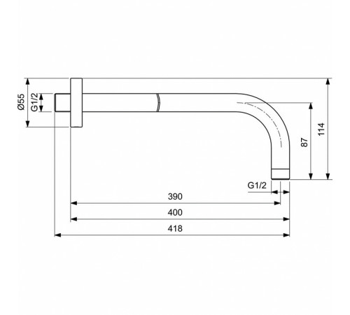 Душевая система Ideal Standard Ceraline  BD192XG Черная матовая