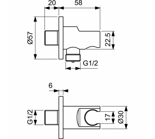 Душевая система Ideal Standard Ceraline  BD192XG Черная матовая