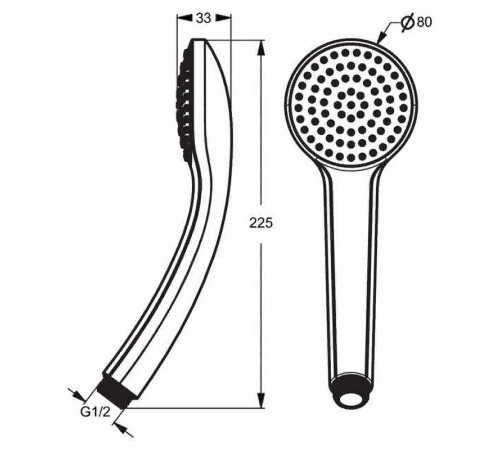 Ручной душ Ideal Standard Ideal Rain Soft B9400AA Хром