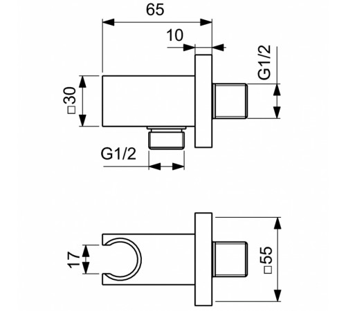 Шланговое подключение Ideal Standard Ideal Rain BC771AA Хром