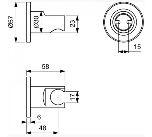 Держатель ручного душа Ideal Standard Ideal Rain BC806AA Хром