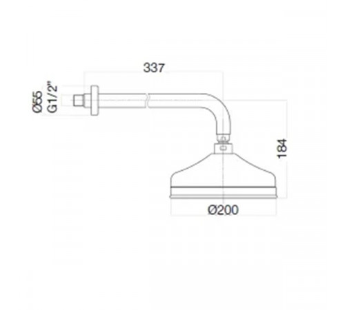 Верхний душ Webert AC0015010 Золото