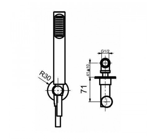 Душевой гарнитур Webert Shower Set AC0982345 Никель