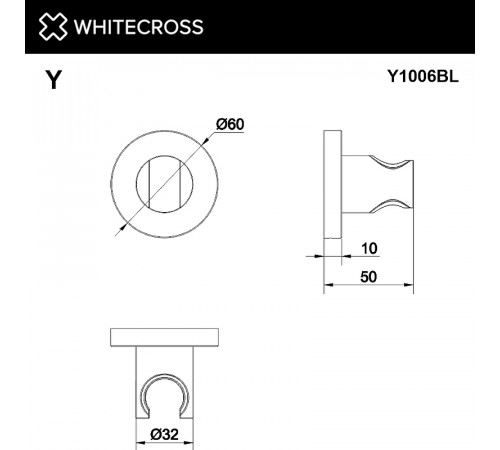 Держатель ручного душа Whitecross Y brushed gold Y1006GLB Брашированное золото