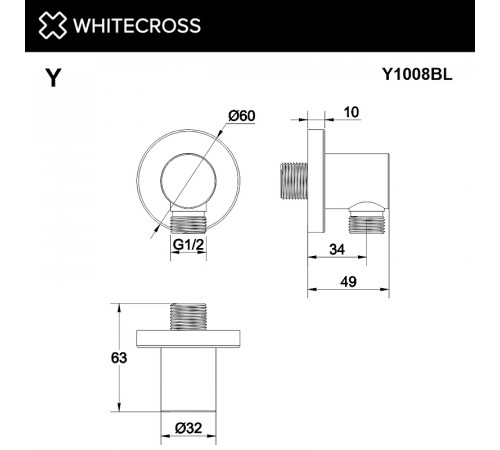 Шланговое подключение Whitecross Y gold Y1008GL Золото