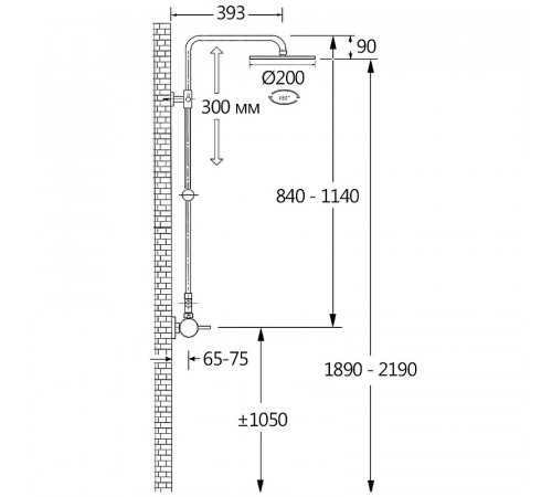 Душевая система AQUAme AQM8001CR Хром