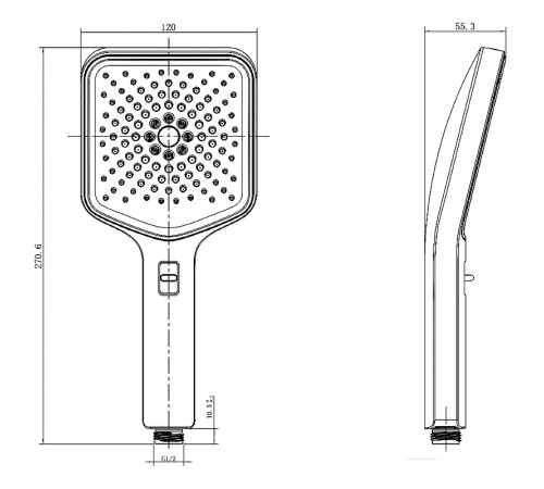 Ручной душ AQUAme AQM8502B Черный