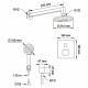 Душевая система Swedbe Platta 5564B с термостатом Черная матовая