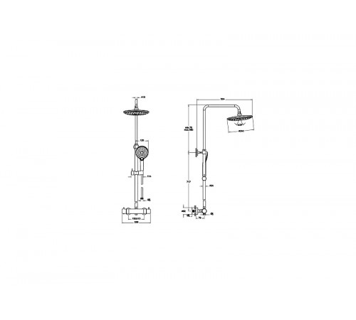 Душевая система Vitra Aquaheat A47205EXP с термостатом Хром