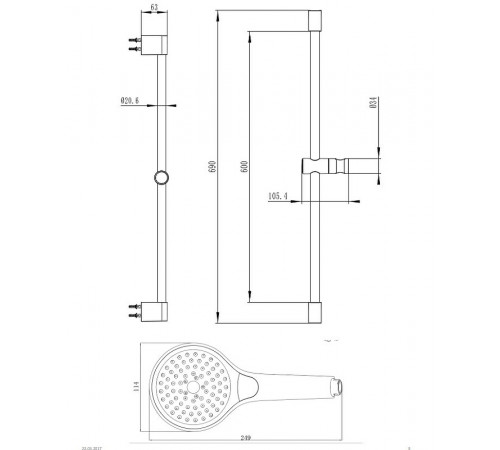 Душевой гарнитур Villeroy&Boch Embrace Plus TVS1086000361 Хром