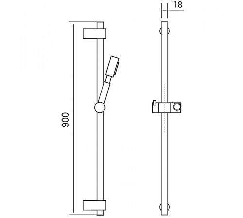 Душевой гарнитур Cisal Xion DS010630D1 Нержавеющая сталь