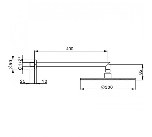 Верхний душ Cisal Shower DS01362021 Хром