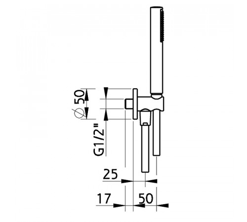 Душевой гарнитур Cisal Shower C200303021 Хром