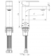 Cмеситель для раковины Hansberge OPTIMA H1044C Хром