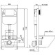 Инсталляция Maretti AC11P4534 для унитаза без клавиши смыва