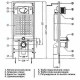 Инсталляция Laguraty J100 для унитаза с Белой клавишей смыва