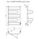 Электрический полотенцесушитель Тругор ПЭК 18 СП R 80x50 Хром