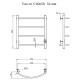 Электрический полотенцесушитель Тругор ПЭК 5 СП 60x50 Хром