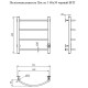 Электрический полотенцесушитель Тругор ПЭК 5 СП 60x50 Черный