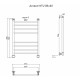 Водяной полотенцесушитель Тругор Аспект 2 НП 80x60 Хром