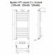 Водяной полотенцесушитель Тругор Браво 2 П НП 120x50 с полкой Хром