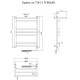 Электрический полотенцесушитель Тругор Браво 3 П элТЭН 80x40 с полкой Хром