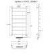 Электрический полотенцесушитель Тругор Браво 1 элТЭН 120x40 Хром