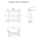 Водяной полотенцесушитель Тругор Приоритет 3 П ПМ L 60x40 с полкой Хром