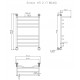 Водяной полотенцесушитель Тругор Лотос 2 П НП 80x50 с полкой Хром
