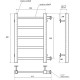 Водяной полотенцесушитель Point Вега PN71556 П5 500x600 с боковым подключением Хром