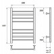 Электрический полотенцесушитель Point Аврора PN10156SE П8 500x600 левый/правый Хром