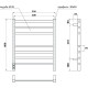 Электрический полотенцесушитель Point Веста PN70756GR П7 500x600 диммер слева Графит премиум